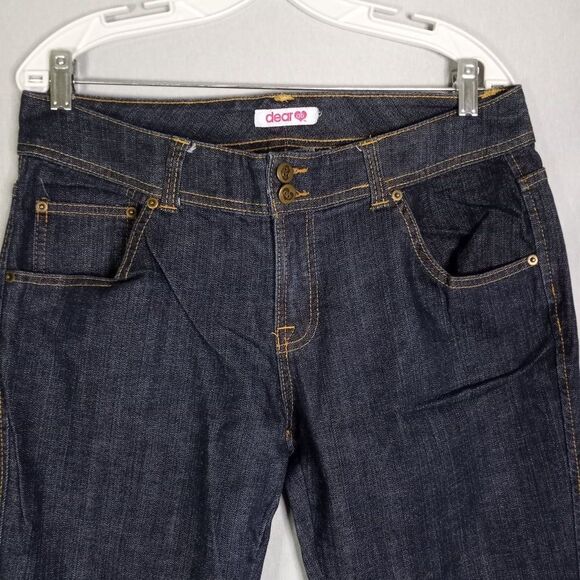Dear Ab Jeans Women's Size 12 Flare Leg Dark Wash Thick Denim Y2k - Picture 4 of 8